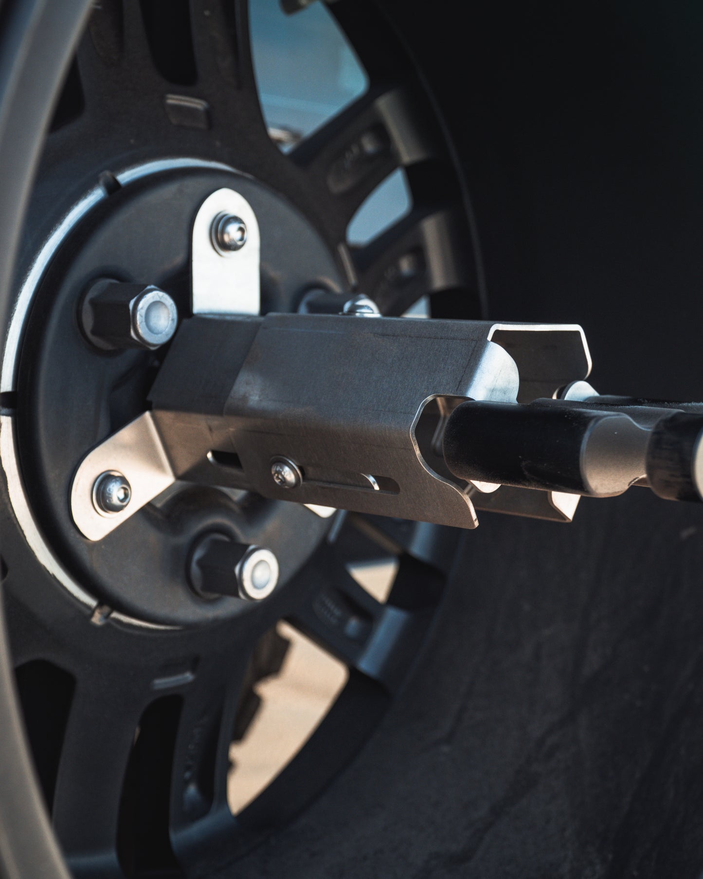 Black Sheep Innovations spare wheel bracket to hold canister